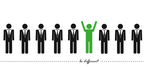 be differnet business piktogramm