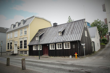 Fototapeta na wymiar Islande, maison de pionnier à Reykjavík