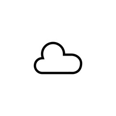 cloud line black icon
