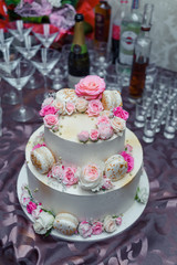 Fototapeta na wymiar Big wedding cake