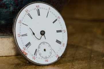 Stress of Impending Deadline Visible on Vintage Pocket Watch