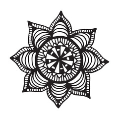 Flower mandala in vector