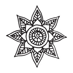 Flower mandala in vector