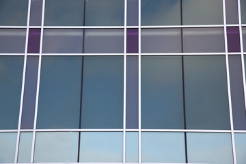 purple and blue glass windows