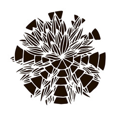 Flower mandala in hand drawn style. Vector illustration