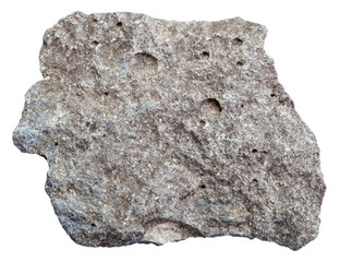 raw porous basalt stone isolated