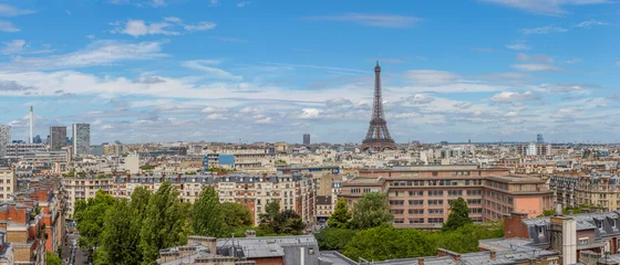 Poster Paris skyline panorama with eiffel tower © Karen Mandau