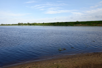 View of the river in the summer day