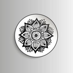 Plate with pattern in unique design