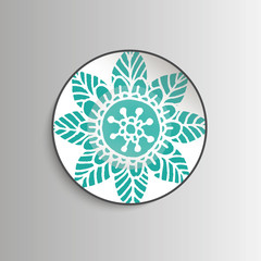 Plate with pattern in unique design