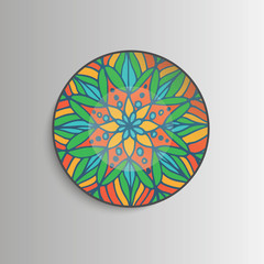 Plate with pattern in unique design