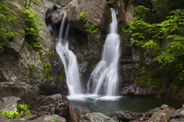 Close Up Wide View Of Bash Bish Falls