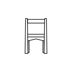 Chair in outline style.