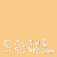 Soul lettering in paper cutting style