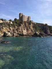 Naklejka premium Una meravigliosa vista di Baia delle donne nella costa toscana