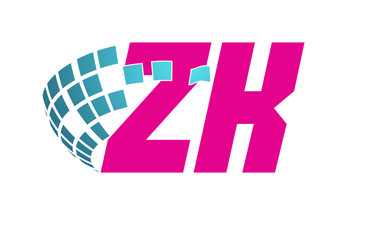 ZK Initial Logo for your startup venture