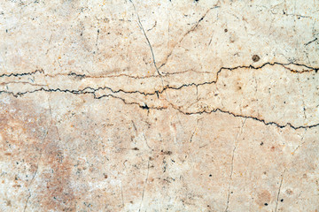 Close-up front of cracked marble texture