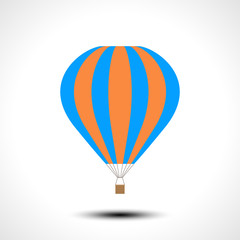 Hot air balloon icon. Vector illustration