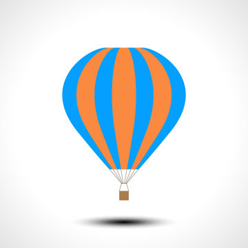 Hot air balloon icon. Vector illustration