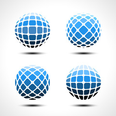 Abstract globe design icon. Vector illustration