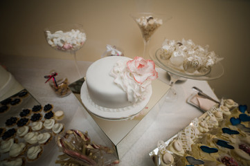 Table of Candies. Wedding cake