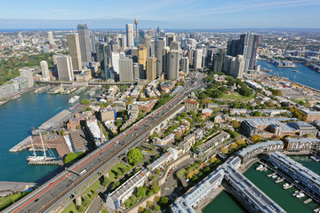 Sydney CBD viewed from above Dawes Point