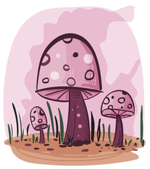 cartoon poison mushroom