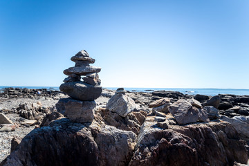 Rock balancing