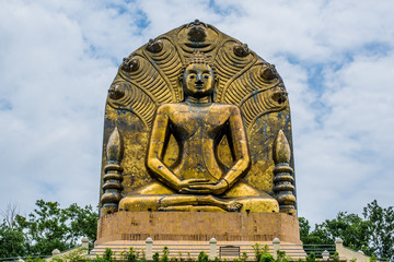 Big buddha statue Tawaravadee Sri Present Sirindhorn Globalization Promote Khoa Eto Prachinburi Thailand