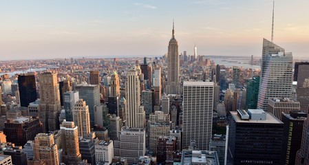 Fototapeta premium The skyline of midtown and downtown New York City.