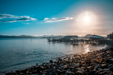 Sunrise in New Zealand Paihia Beach