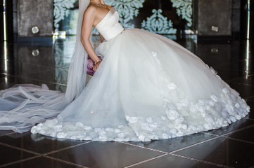 Fototapeta na wymiar Bride wedding dress