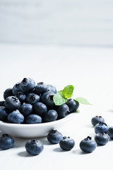 fresh blueberries, close up
