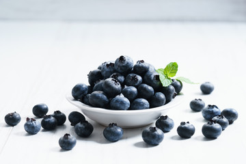 fresh blueberries, close up