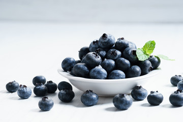 fresh blueberries, close up