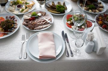 Served table