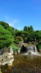 Naklejka premium 富山城の日本庭園