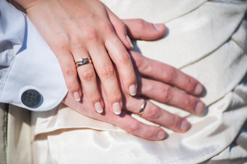 Wedding rings hands