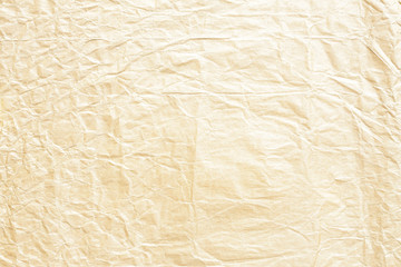 Yellow crumpled paper texture