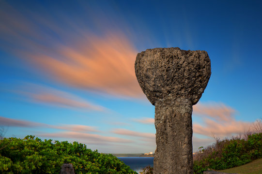 The ancient Latte Stone is a symbol of the culture and people of Micronesia