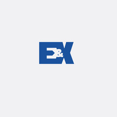 Fototapeta premium Letter e & x logo icon design template elements