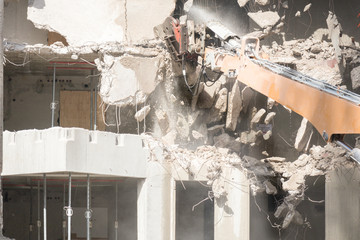 Demolition site of a building