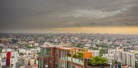 View from tall buildings in Thailand