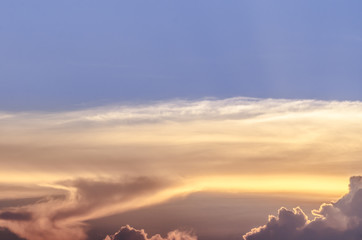 beautiful cloudy sunset light sky