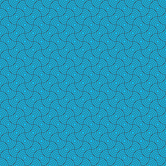 Obraz premium Blue seamless pattern. Modern stylish texture. Repeating geometric tiles. Concentric circles