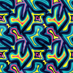 grunge colored graffiti seamless pattern