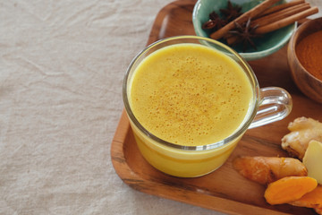 Turmeric latte, Golden milk, Turmeric milk, healthy hipster drink