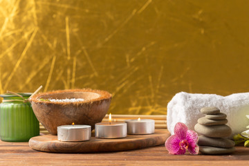 Spa products with orchids