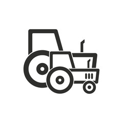 Tractor vector icon.