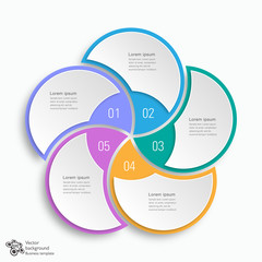 Business Chart Design 5-Step #Vector Graphics 